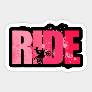 Ride Girls Ride Dirt Bikes Motocross Lovers Sticker